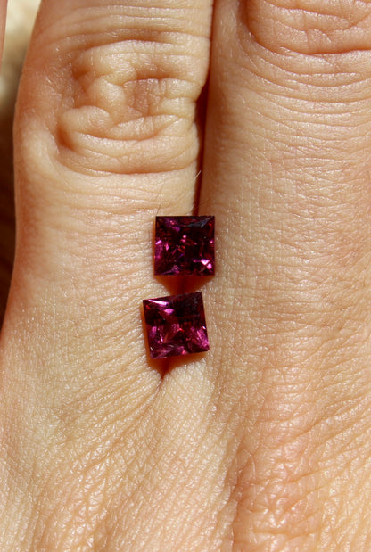 Natürliche Rhodolite (Paar) 2,15cttw